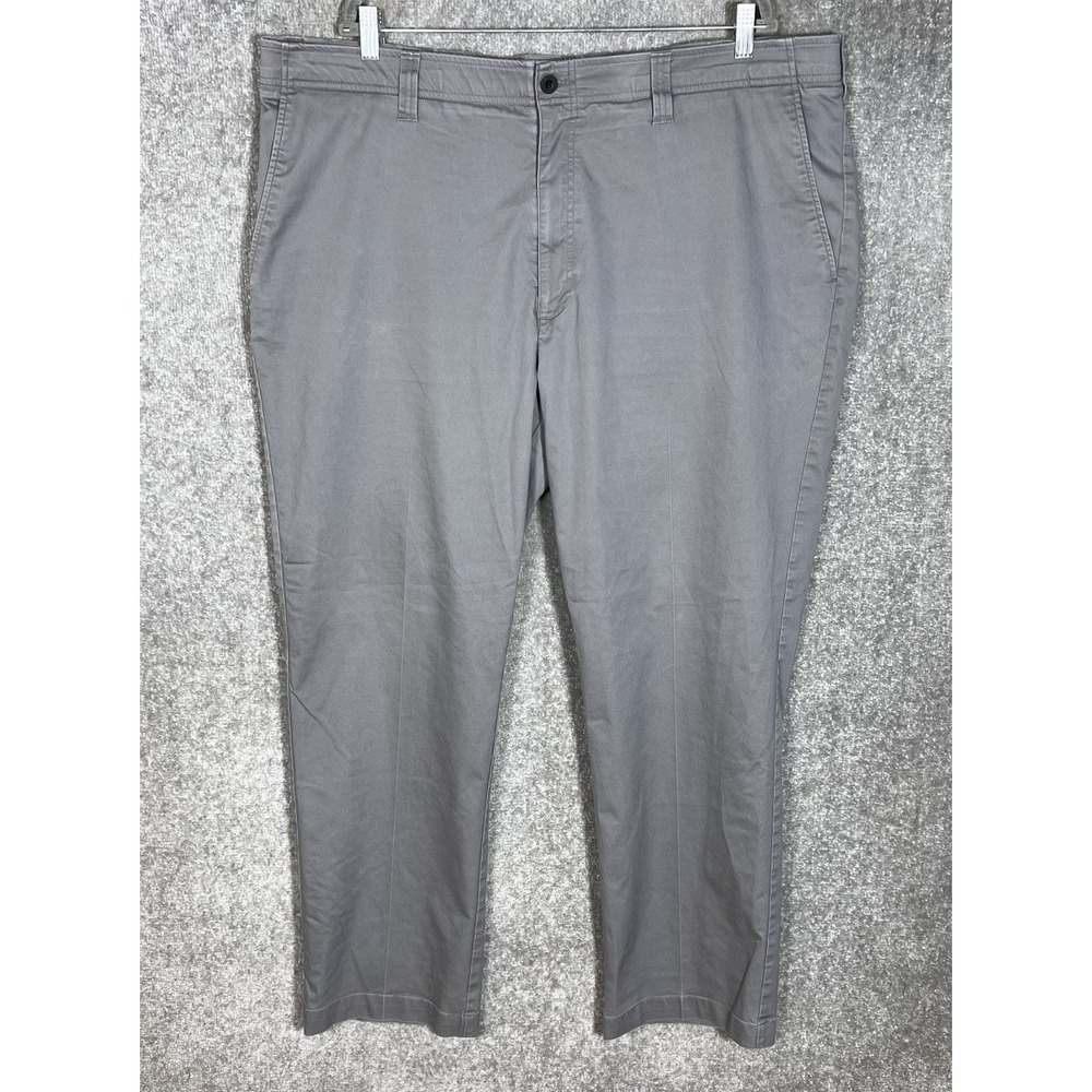 Oak Hill Straight Fit Tech Pants Mens Size 46x32 Gray 5 Pocket Chino Stretch